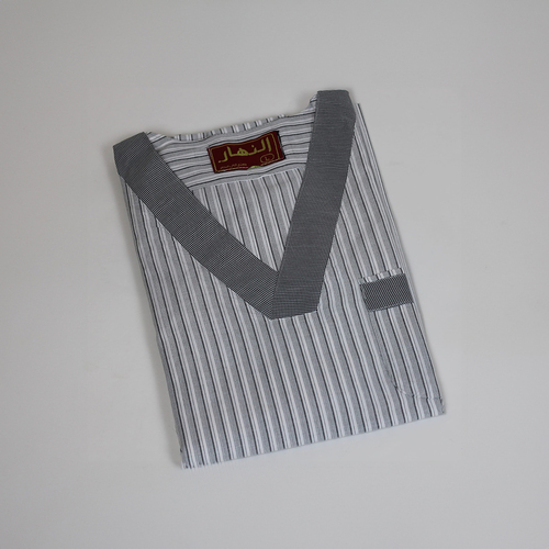 دشداشه النهار رجالي غولة سبعة كبيرة اللون كحلي N51.1