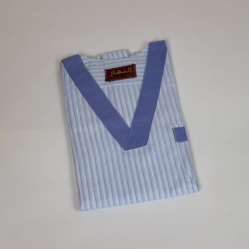 دشداشه النهار رجالي غولة سبعة كبيرة اللون كحلي N51.1