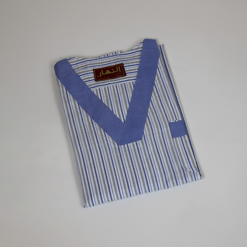 دشداشه النهار رجالي غولة سبعة كبيرة اللون كحلي N51.1