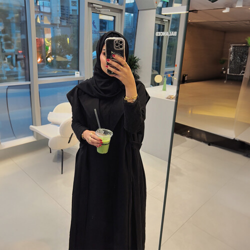 عباية تريكو مع كاريقان LA 37 اللون أسود