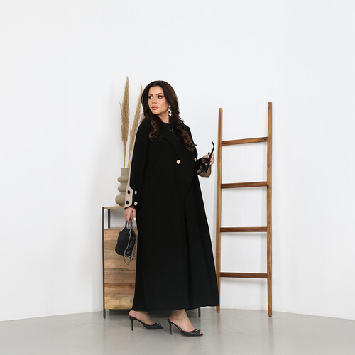 بليزر عملي بأكمام مجعدة اللون بيج LA 6