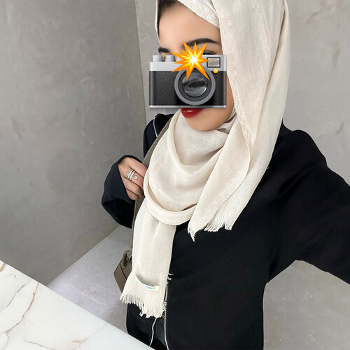 ملفع شال خفيف بيج فاتح