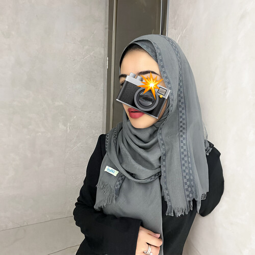 ملفع شال خفيف رمادي