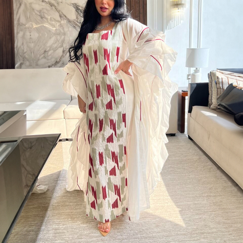 دراعة ابيض +عنابي LD 4