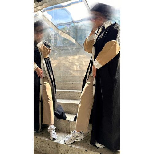 عباية بقصة قميص واسعة ( 4 اقمشة ) LA 19