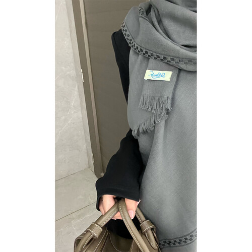 ملفع شال خفيف رمادي