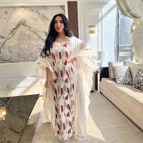 دراعة ابيض +عنابي LD 4