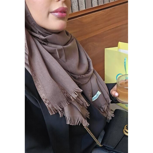 ملفع شال خفيف بني رمادي