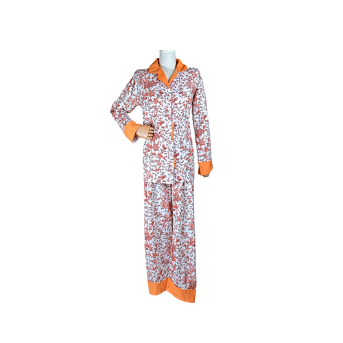 بجامة لولى ( قميص ) موديل طبعات أشجار اللون اخضر كم طويل