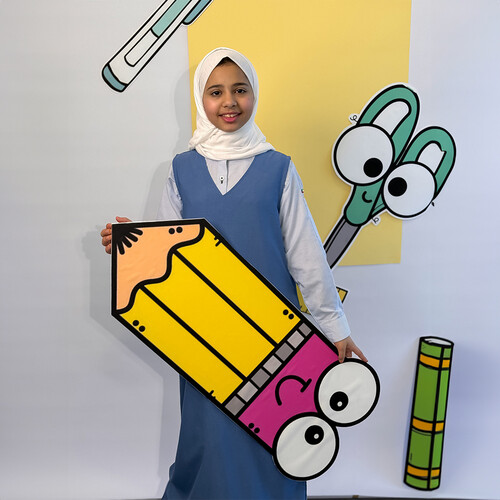 مريول لولى للمدرسة للمرحلة المتوسطة ازرق