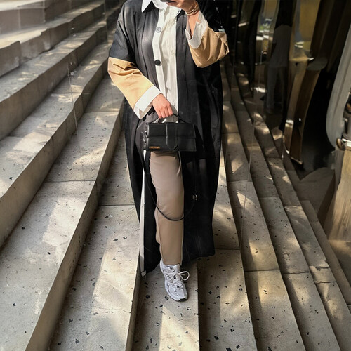 عباية بقصة قميص واسعة ( 4 اقمشة ) LA 19