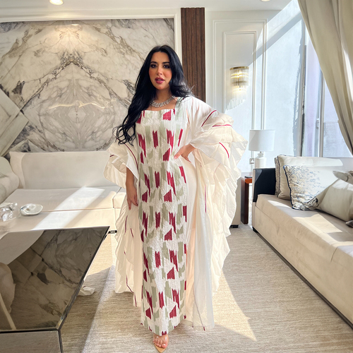 دراعة ابيض +عنابي LD 4