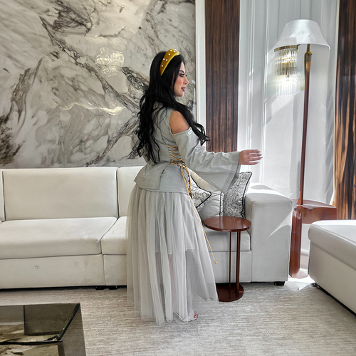 بدلة قطعتين بتطريز هندي LD 2