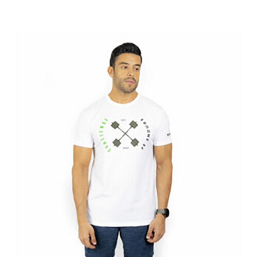 تي شيرت رياضي ديزاين باربل لون أبيض