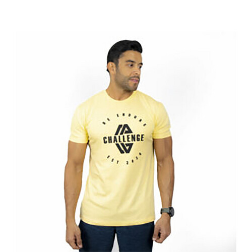 تي شيرت رياضي ديزاين شالينج لون اصفر