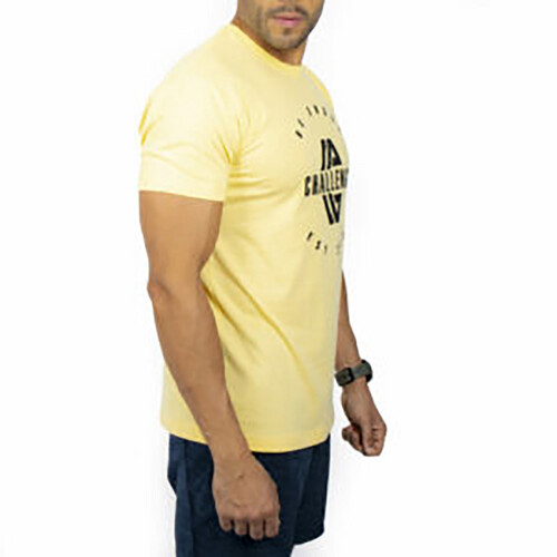 تي شيرت رياضي ديزاين شالينج لون اصفر