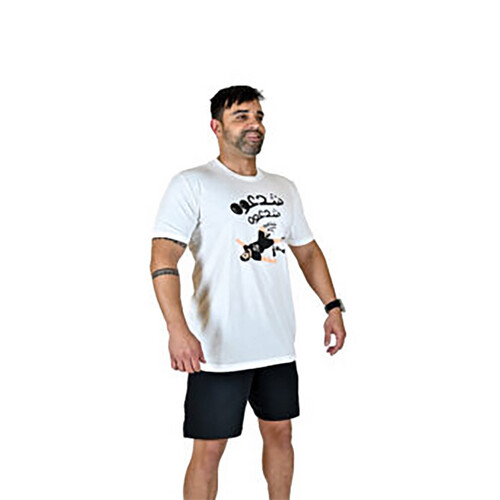 تي شيرت شالينج ابيض موديل شدعوه