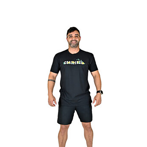 تي شيرت شالينج اسود موديل ورد