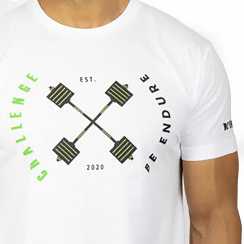 تي شيرت رياضي ديزاين باربل لون أبيض