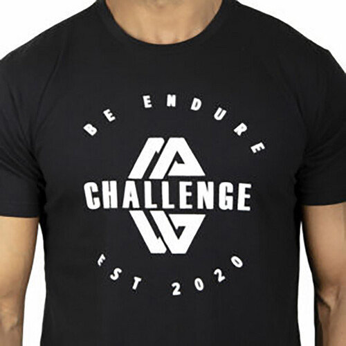 تي شيرت رياضي ديزاين شالينج لون أسود