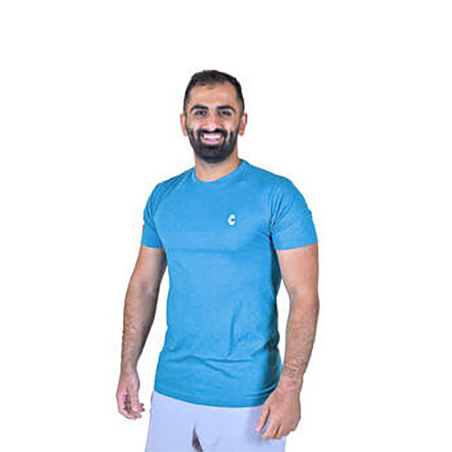 تي شيرت رياضي ازرق
