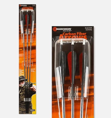 MARKS MAN 3368 Pocket Hunter 31 inch Carbon Fiber Arrows Kit