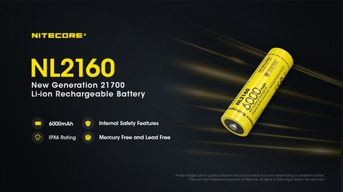NITECORE 6000mAH BETTERY-NL2160
