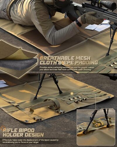 SHOOTING MAT KHAKI SECOND CHANCE -SC-FDTSM-03
