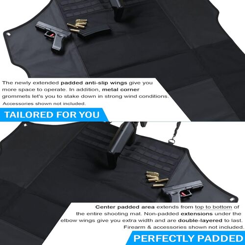 SHOOTING MAT, BALCK SECOND CHANCE  - SC-FDTSM-01