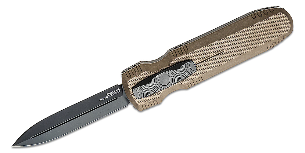 SOG PENTAGON OTF S35VN FLAT DARK EARTH ALUMINUM DAGGER SOG 15-61-02-57 ...