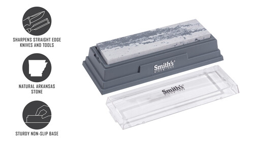SMITH 6IN. NATURAL ARKANSAS SHARPENING STONE-600GRIT-MBS6