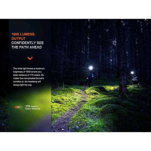 FENIX HM65R-T V2.0 1600LUMENS RECHARGEABLE HEADLAMP | HEADLAMPS ...