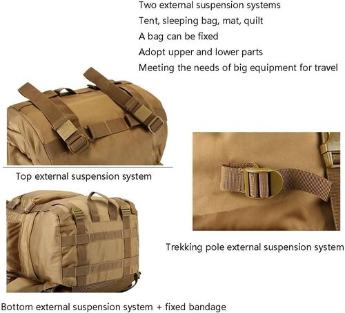110L TACTICAL  BACKPACK SECOND CHANCE- TAN -SC-FDTB-23
