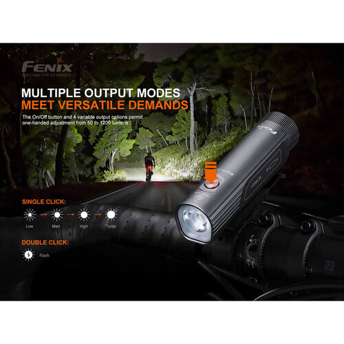 FENIX BC21R V3.0 1200LUMENS RECHARGEABLE BIKE LIGHT | FLASHLIGHTS ...