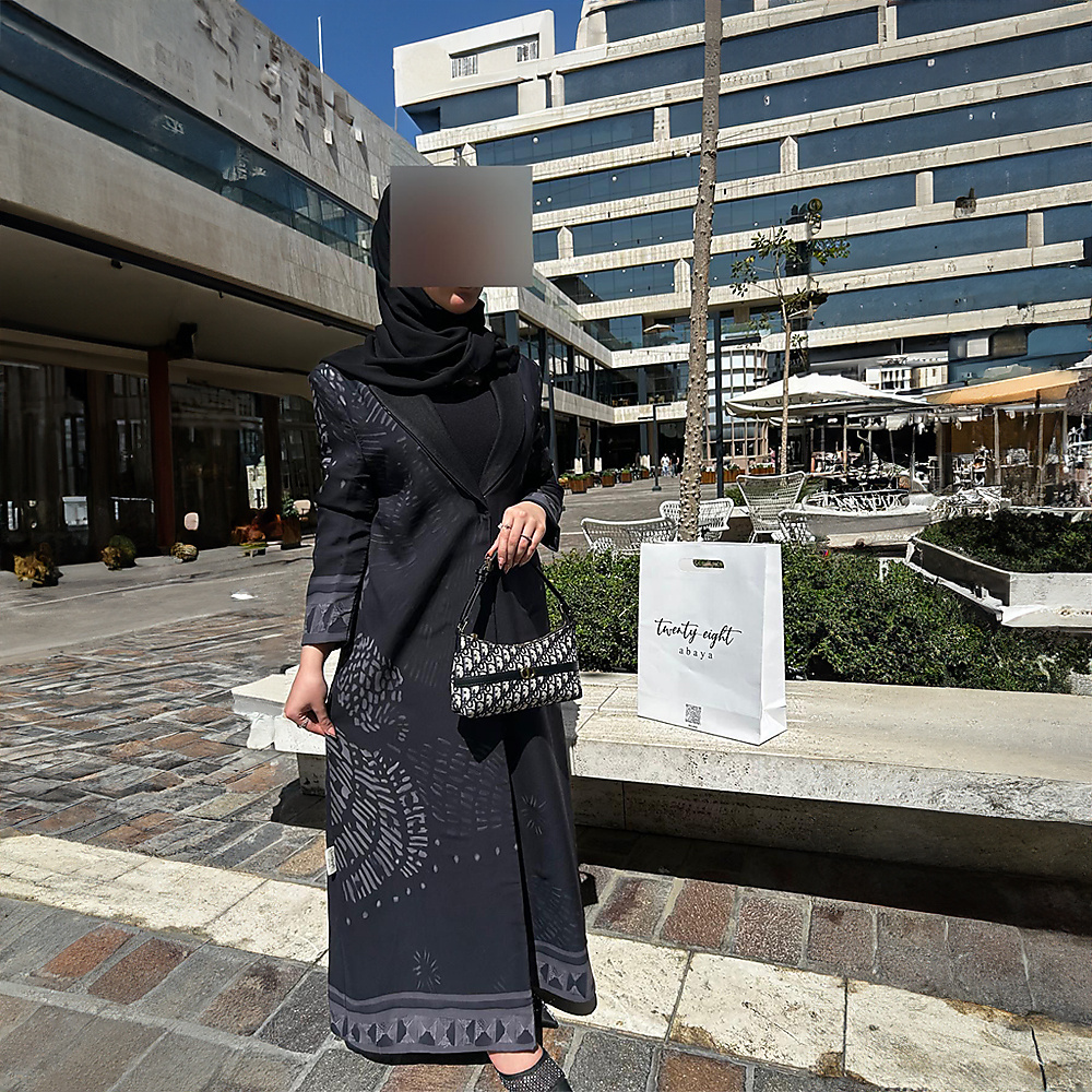 Colored Blazer-Style Abaya With a Matching Inner Tone