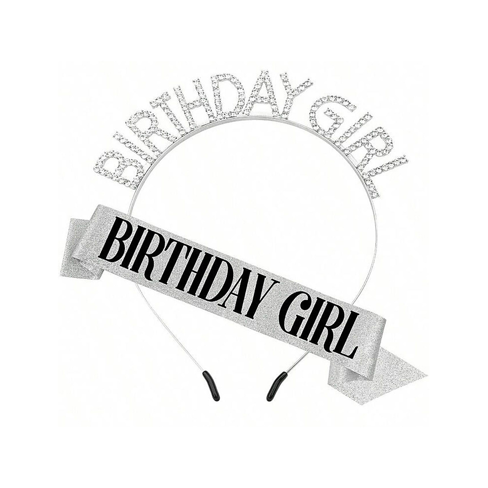 1 set birthday sash & headband