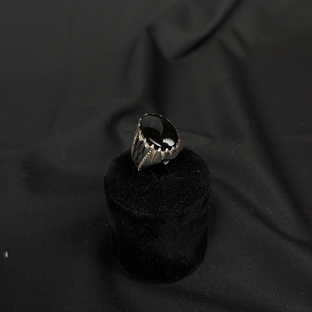 black aqate with silver