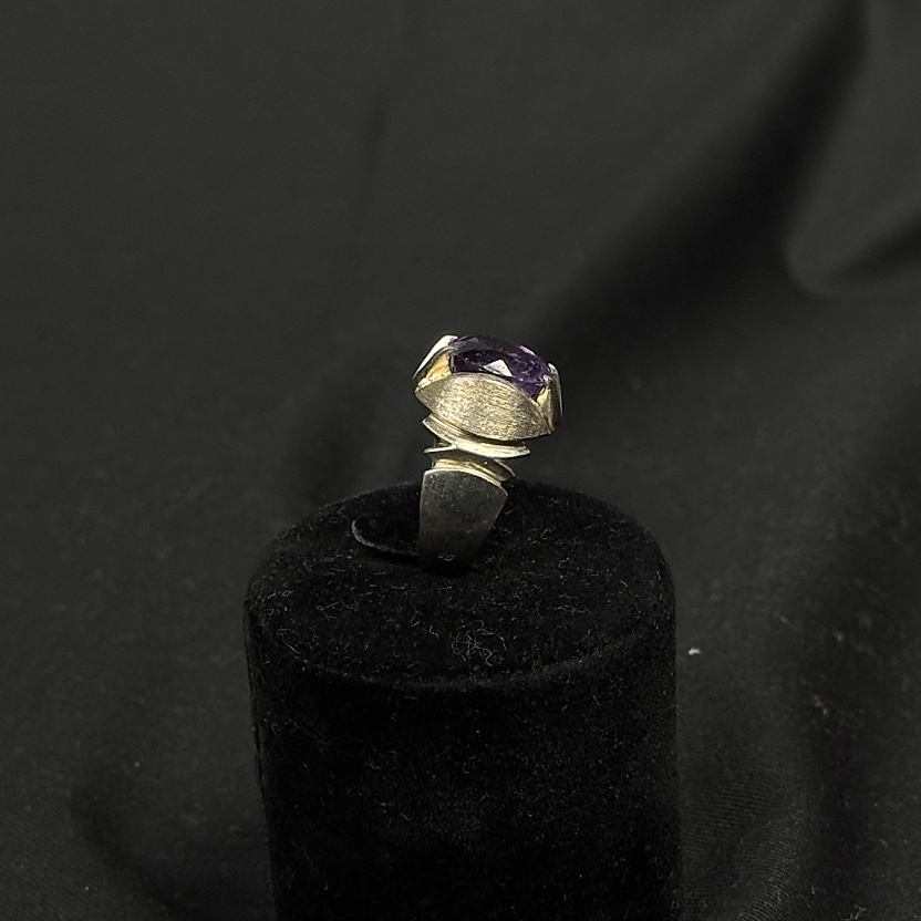 Amethyst with silver