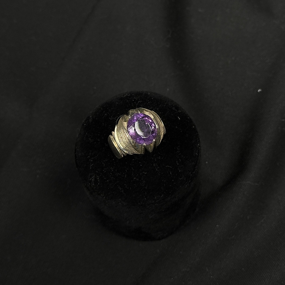 Amethyst with silver