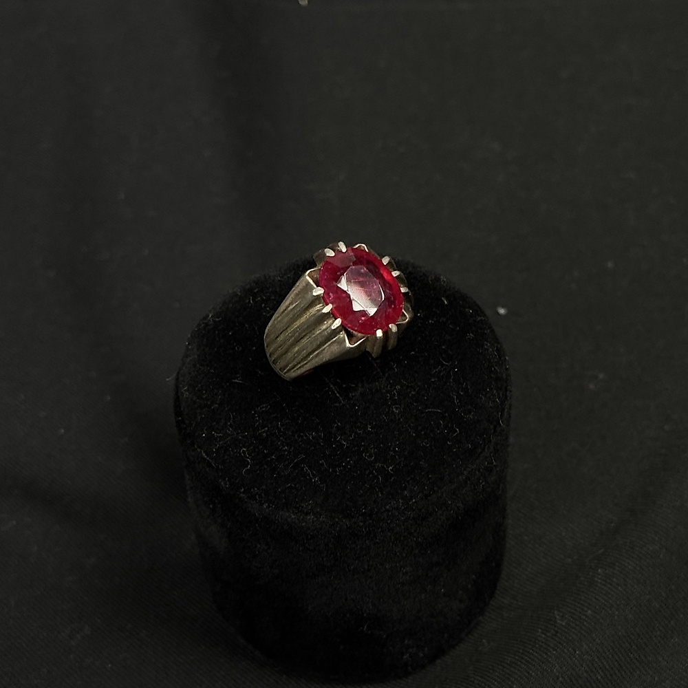 glass fild ruby with silver