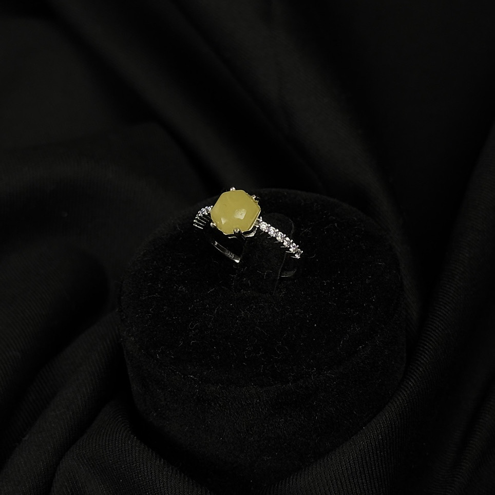 amber with silver