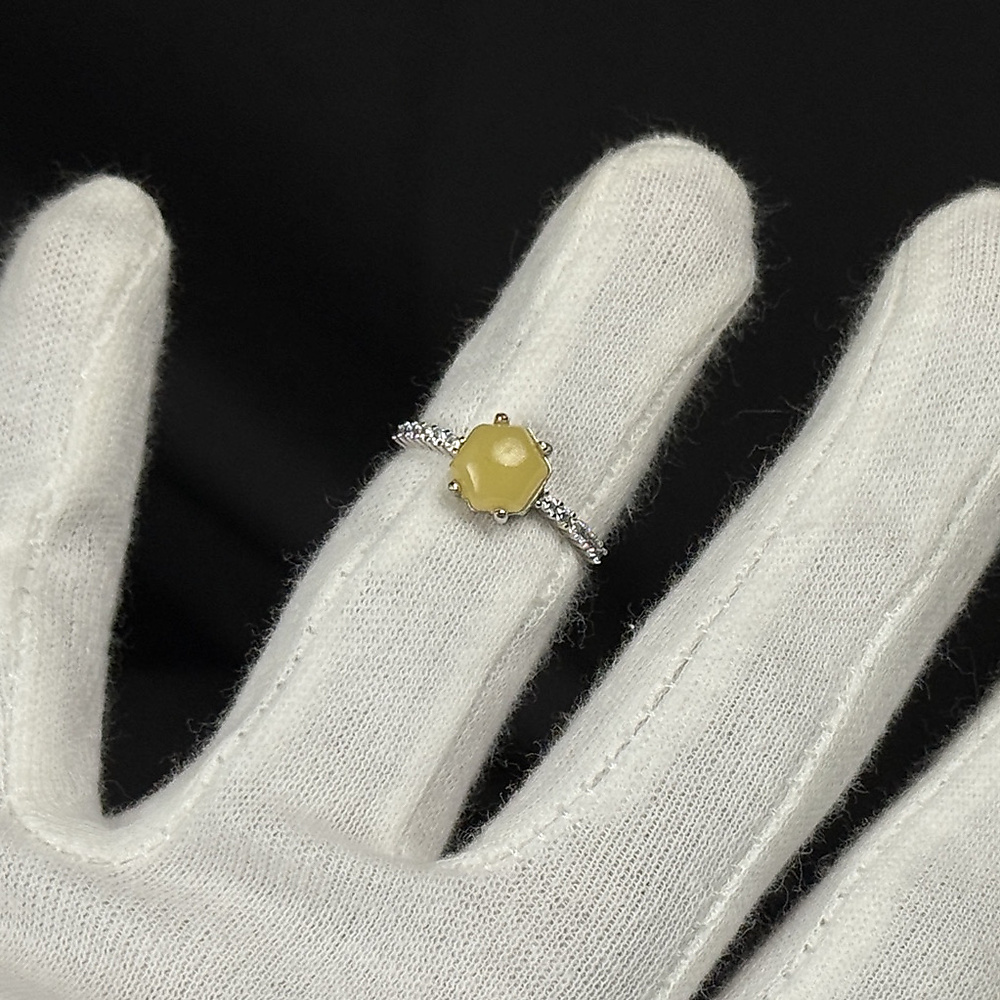 amber with silver