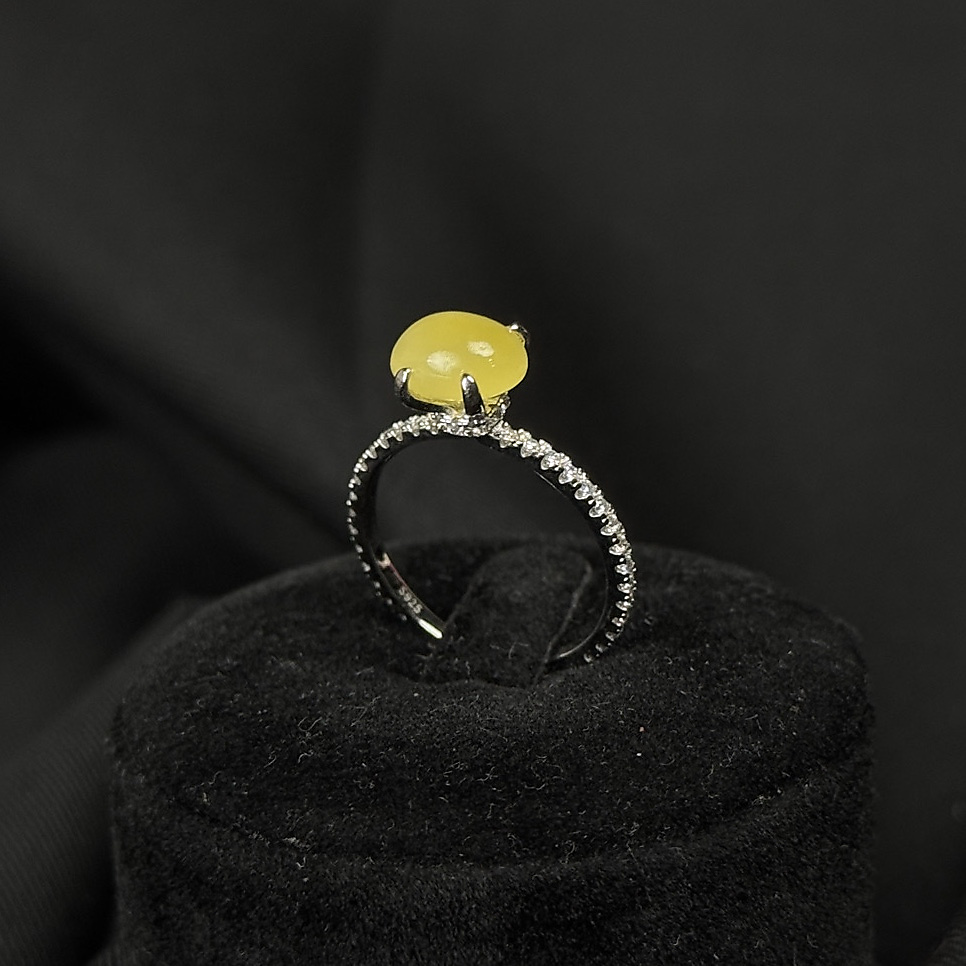 amber with silver