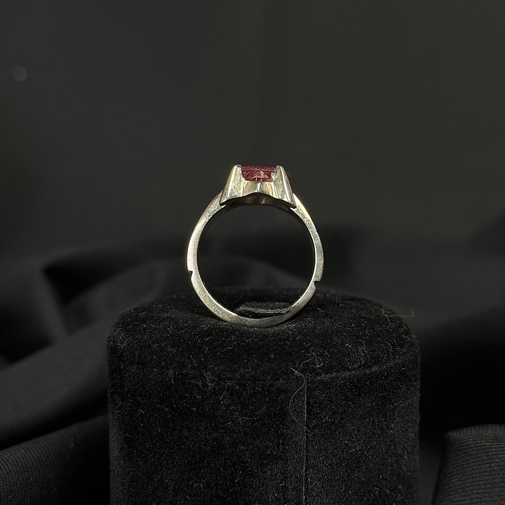 red ruby with silver