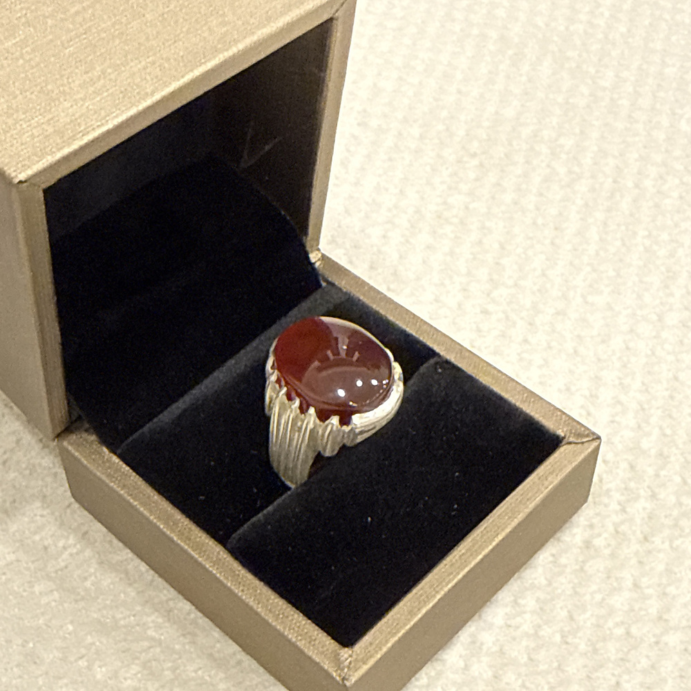 red aqate & silver