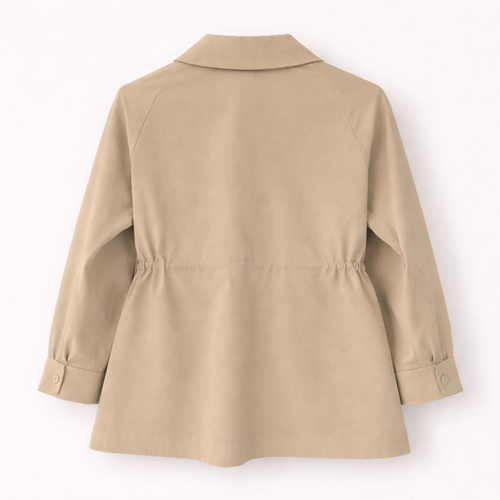 Blazer short withruffles in front and waisted belt