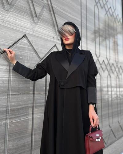Satin Blazer Abaya