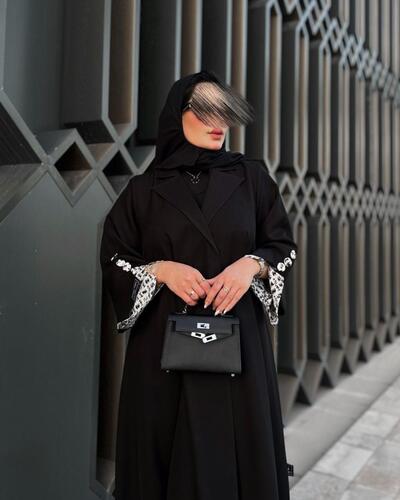Black & White Abaya