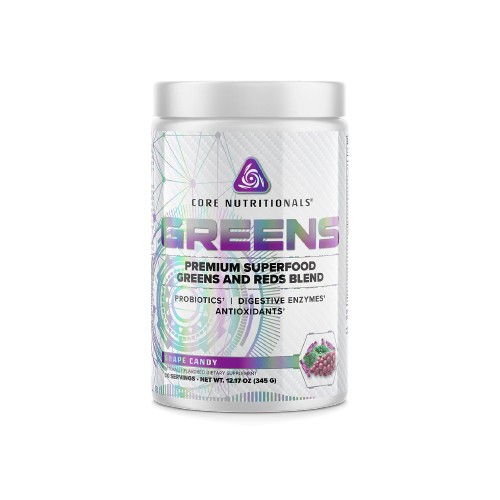 Core Nutritionals | Greens | premium supperfood greens and reds blend | Grape Candy| 345 G