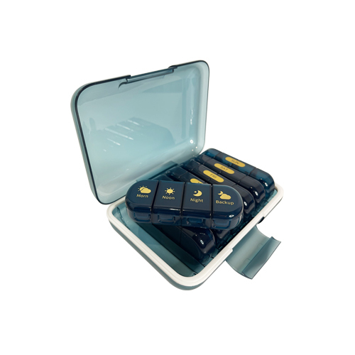 Pills Organizer | 4 Times in Day for 1 Week | Blue Color